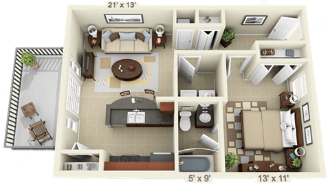 1BR FLOORPLAN